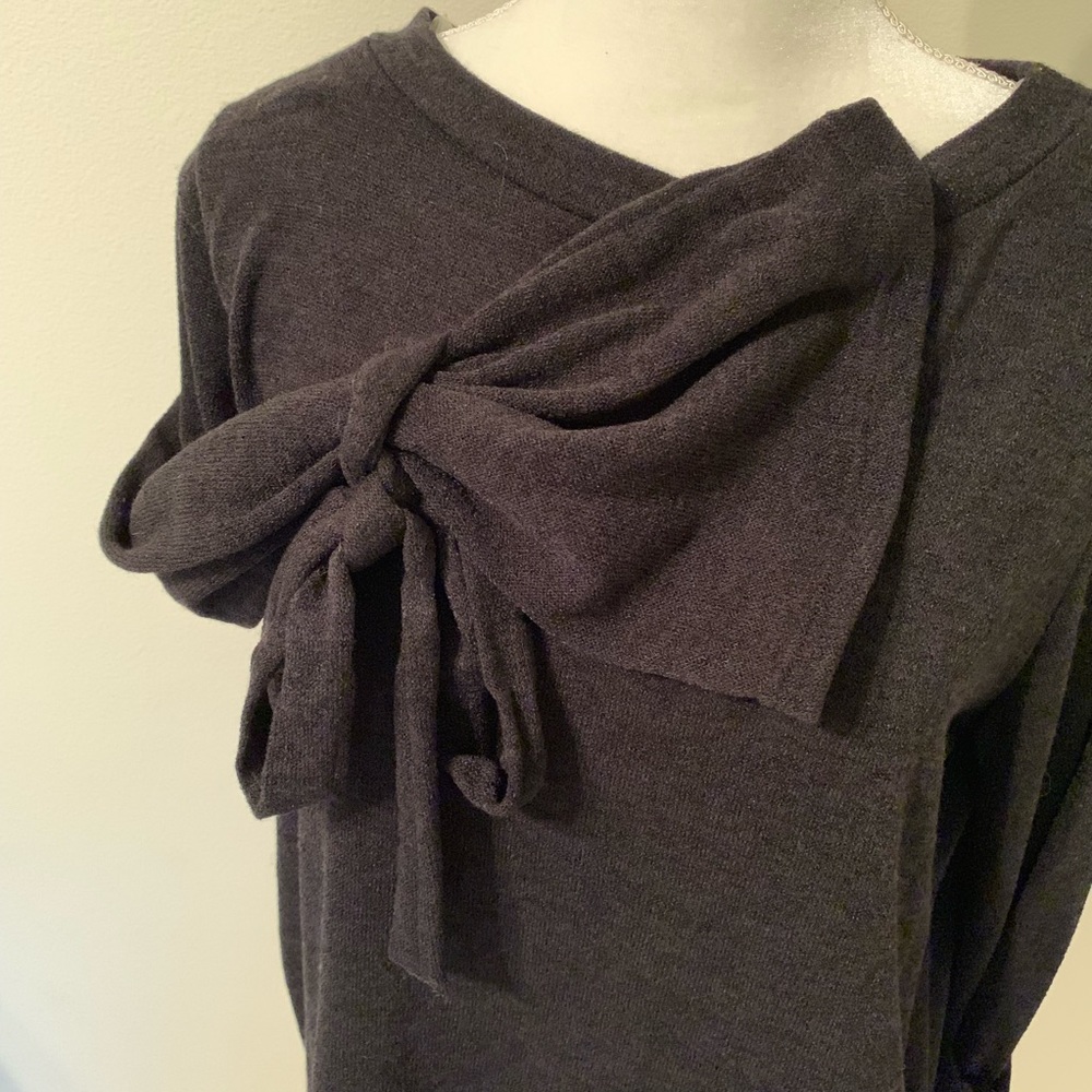 Black bell-sleeve sweater
